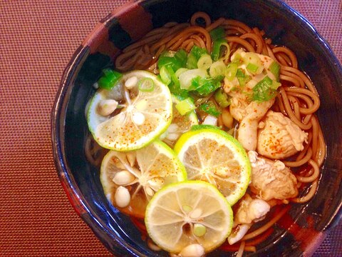 爽やか美味しい☆すだち蕎麦☆秋の味覚